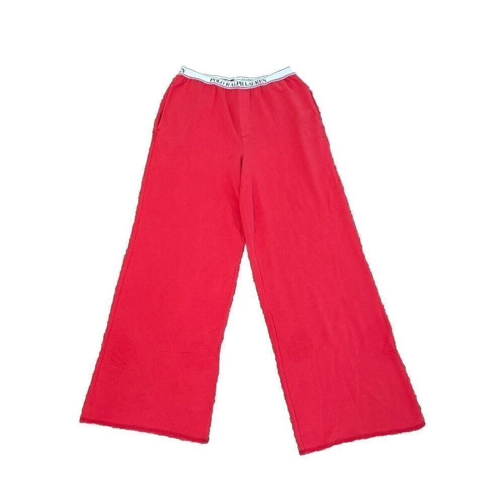New Polo Ralph Lauren Women's Lounge Pants Red Size Medium